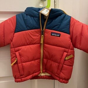 Patagonia Coral and Teal Baby Puffer Hoody